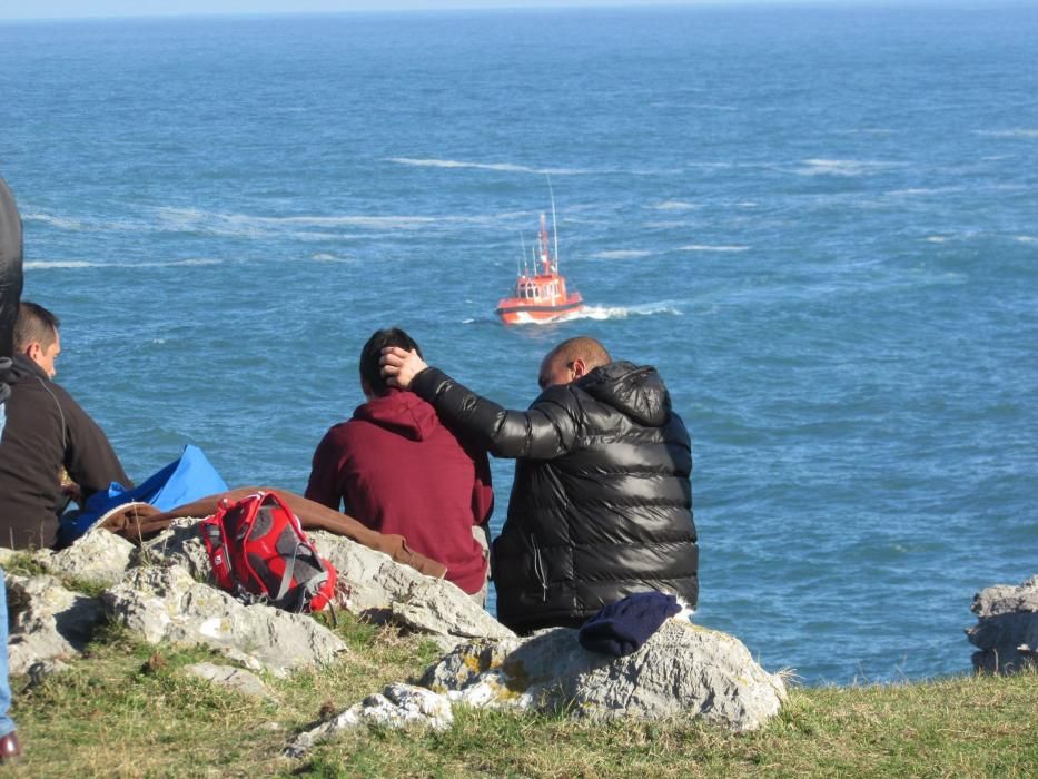 Tercer día de búsqueda del pescador desaparecido en Llanes