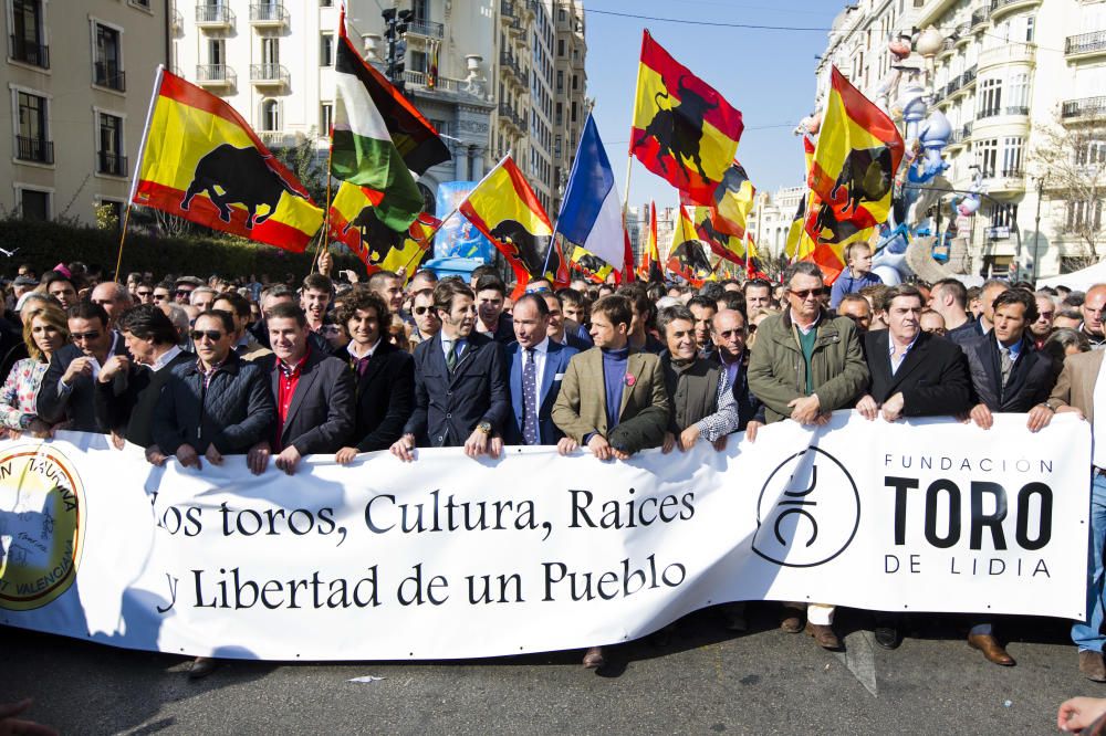 Masiva manifestación taurina en Valencia