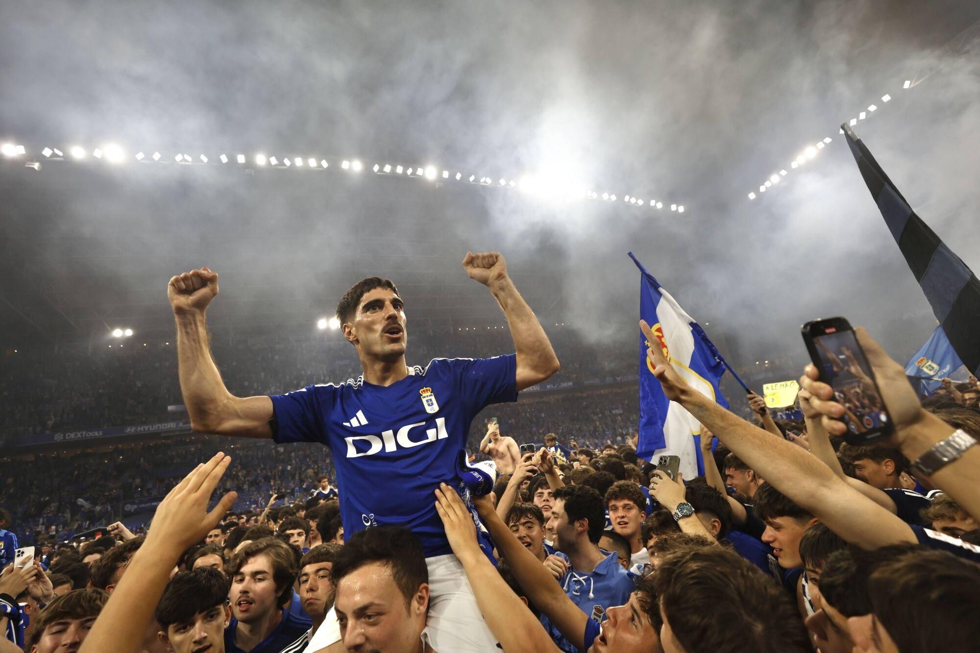 Así se vivió en el Carlos Tartiere la final del play-off entre el Real Oviedo y el Mirandés