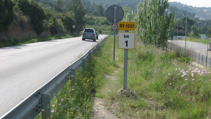 Tram de la carretera que es veurà afectat per les obres