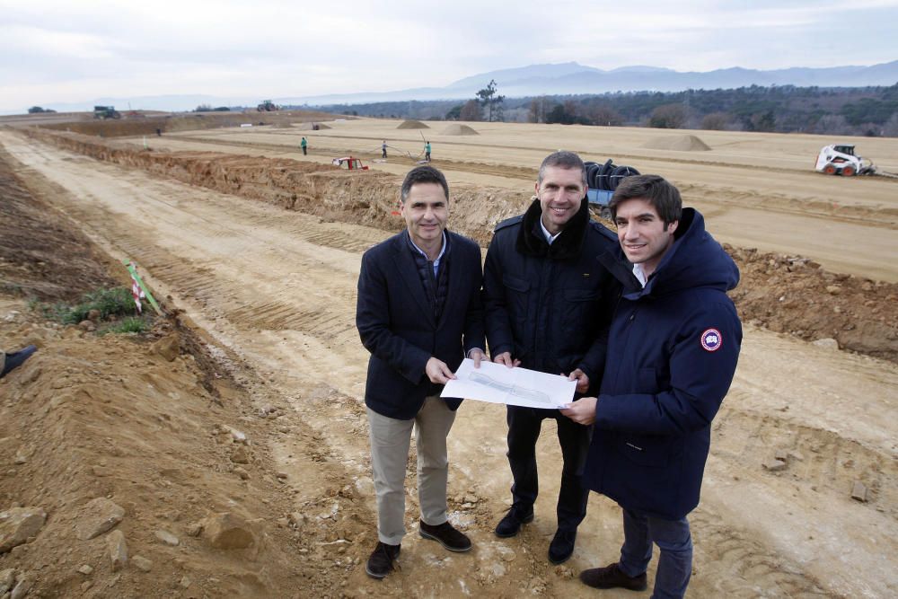 Obres dels nous camps d''entrenament del Girona FC al PGA de Caldes