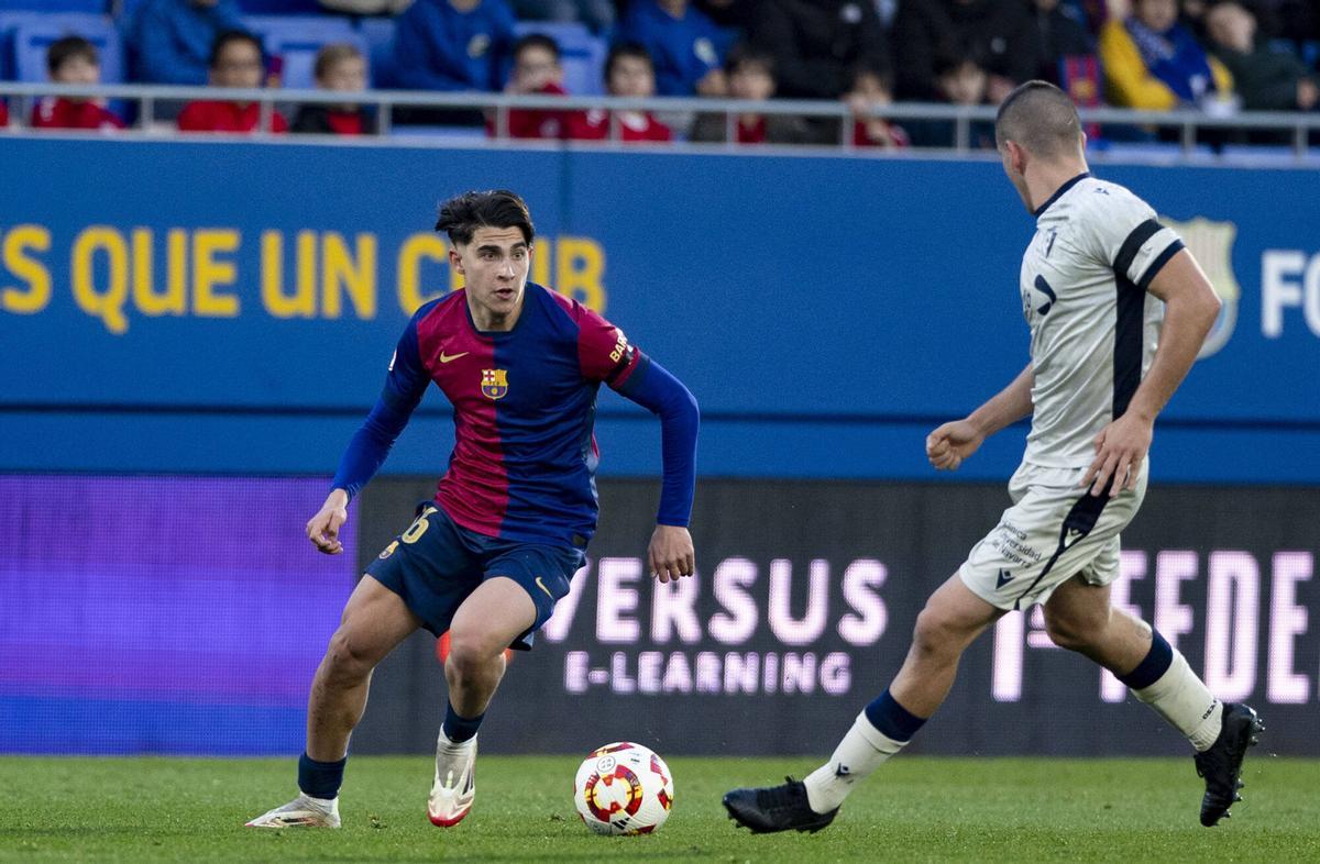 Toni Fernández, en el último partido ante Osasuna Promesas