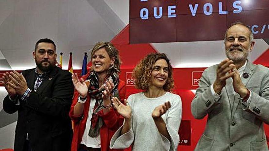 Lamuà, Mínguez, Batet i Ruiz, després de ser proclamats pel Consell Nacional (d&#039;esquerra a dreta).