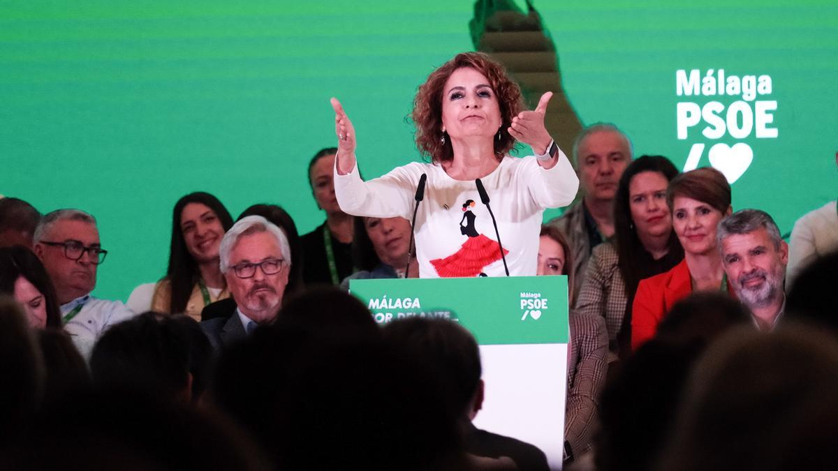 María Jesús Montero, en el Congreso del PSOE de Málaga.