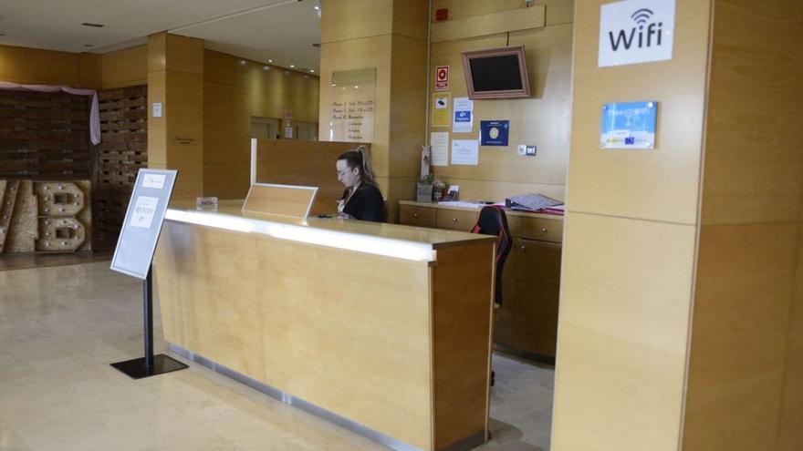 Recepción de un hotel de la provincia de Zamora.