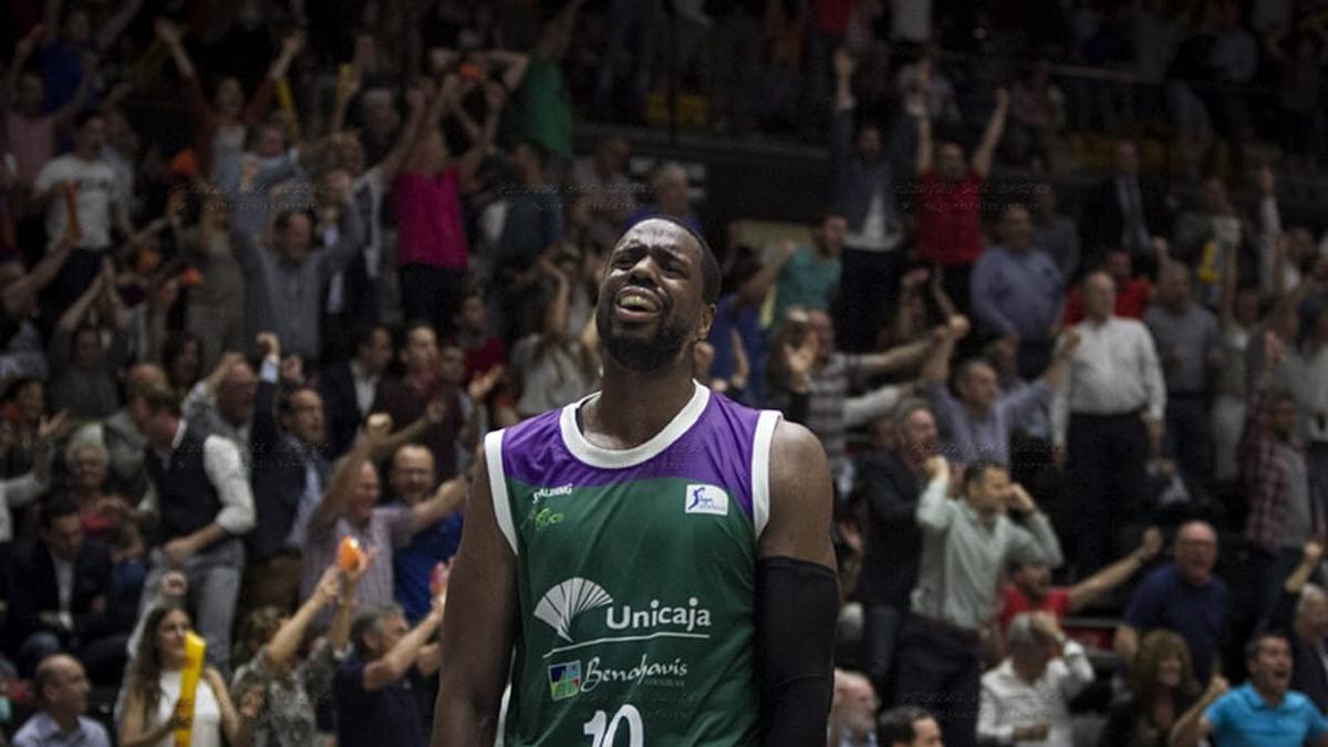 Will Thomas, con la camiseta del Unicaja.