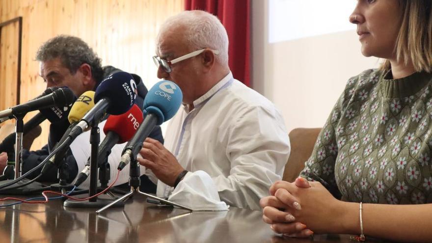 Un momento de la rueda de prensa de CCOO, UGT y USO en Tenerife.