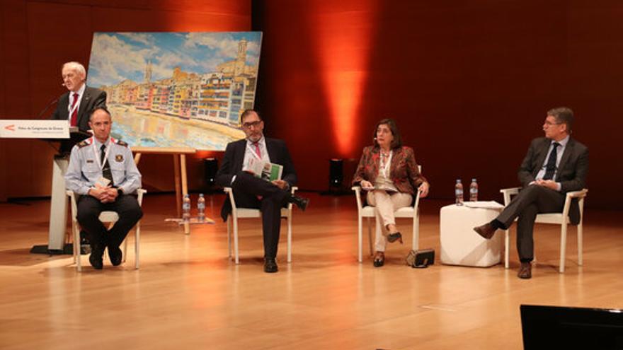 Els participants a la taula rodona sobre ciberseguretat a al Palau de Congressos de Girona