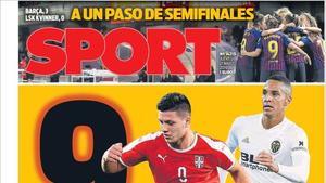 Portada de Sport del 21 de marzo