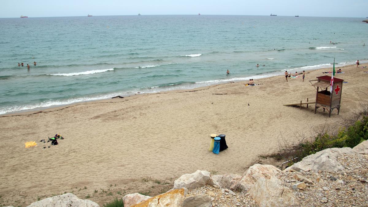 Vista de l'indret de la platja del Miracle de Tarragona