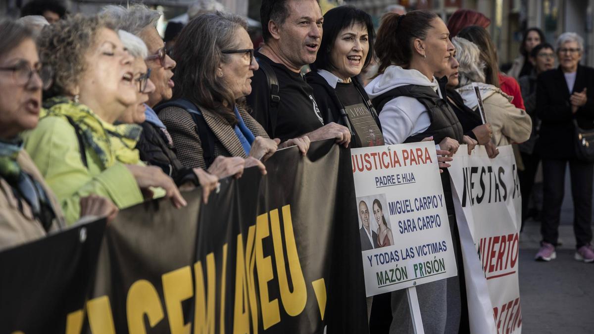 Associacions de víctimes de la dana davant Les Corts.