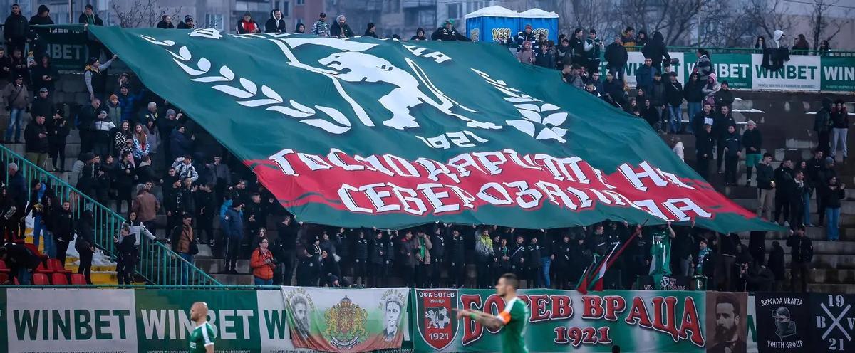 La afición del Botev Vratsa, equipo de Vulgaria