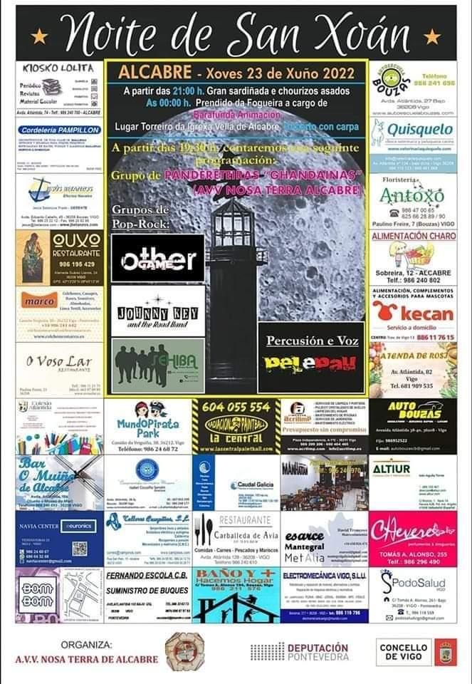 Cartel de las fiestas de San Juan 2022 en Alcabre.