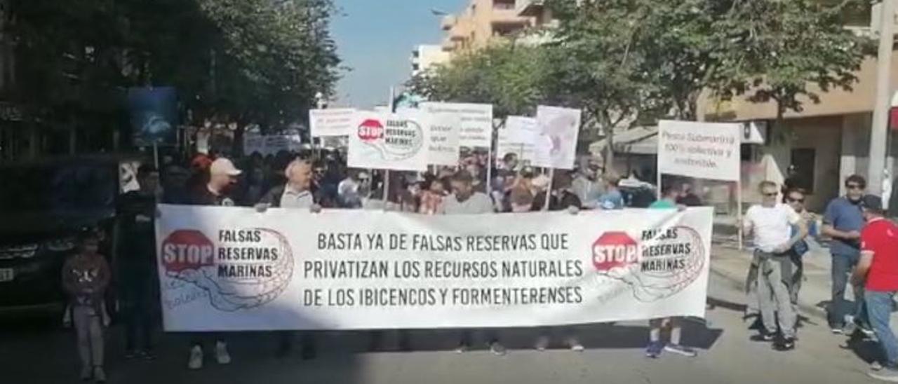 Manifestación en Ibiza contra el Plan Natura 2000