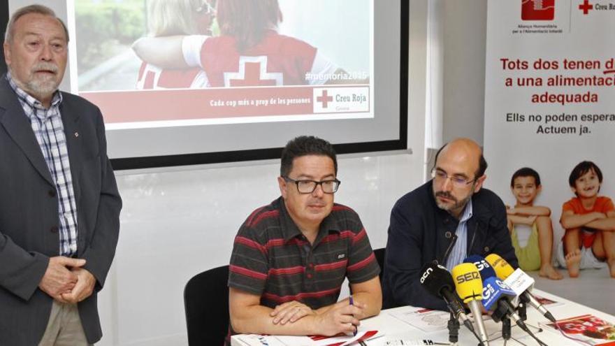 Un moment de la presentació de la memòria anual de la Creu Roja de Girona, ahir al matí.