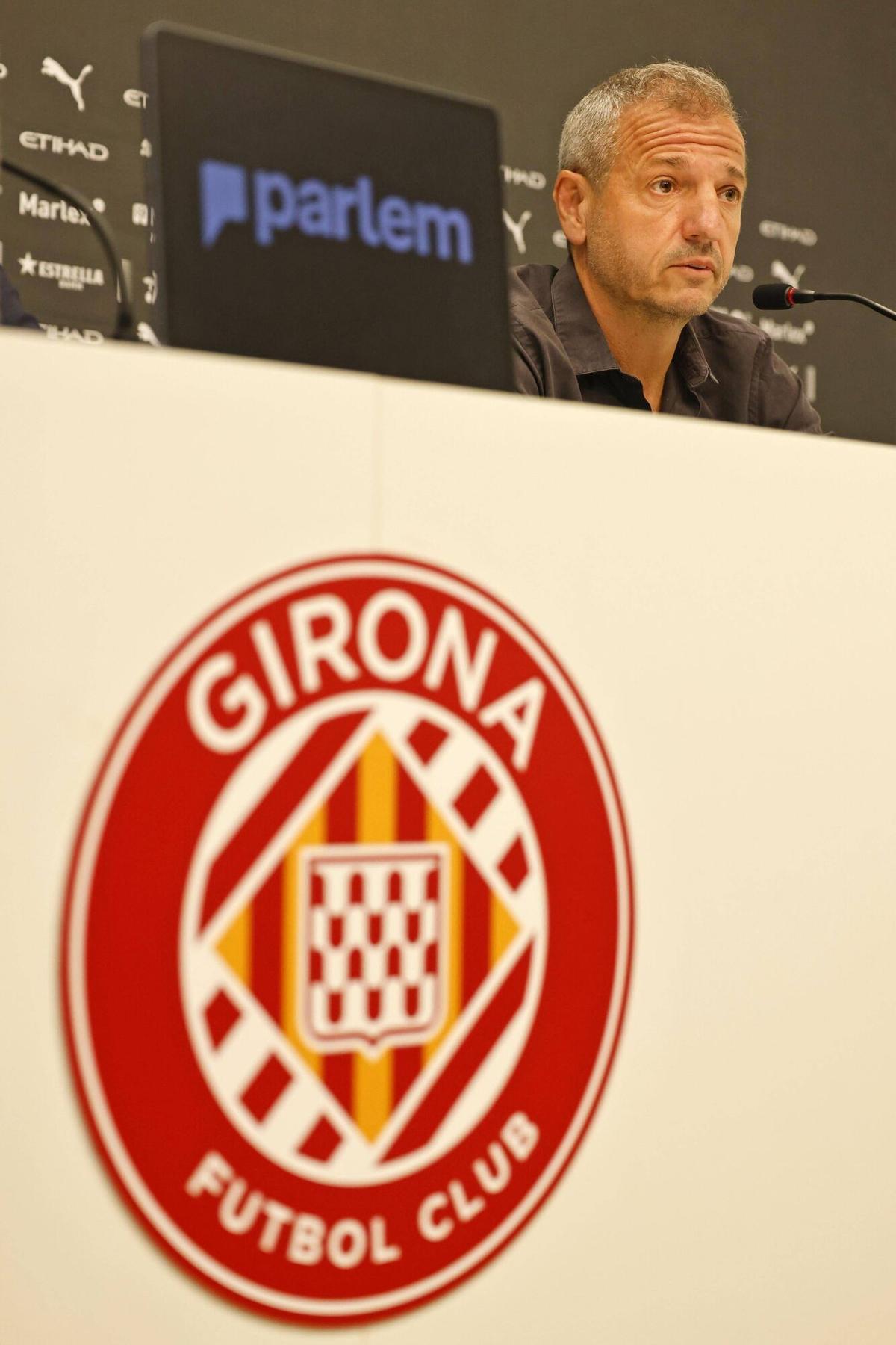 Les imatges de la roda de premsa sobre el descens del Girona Les imatges de la roda de premsa sobre el descens del Girona