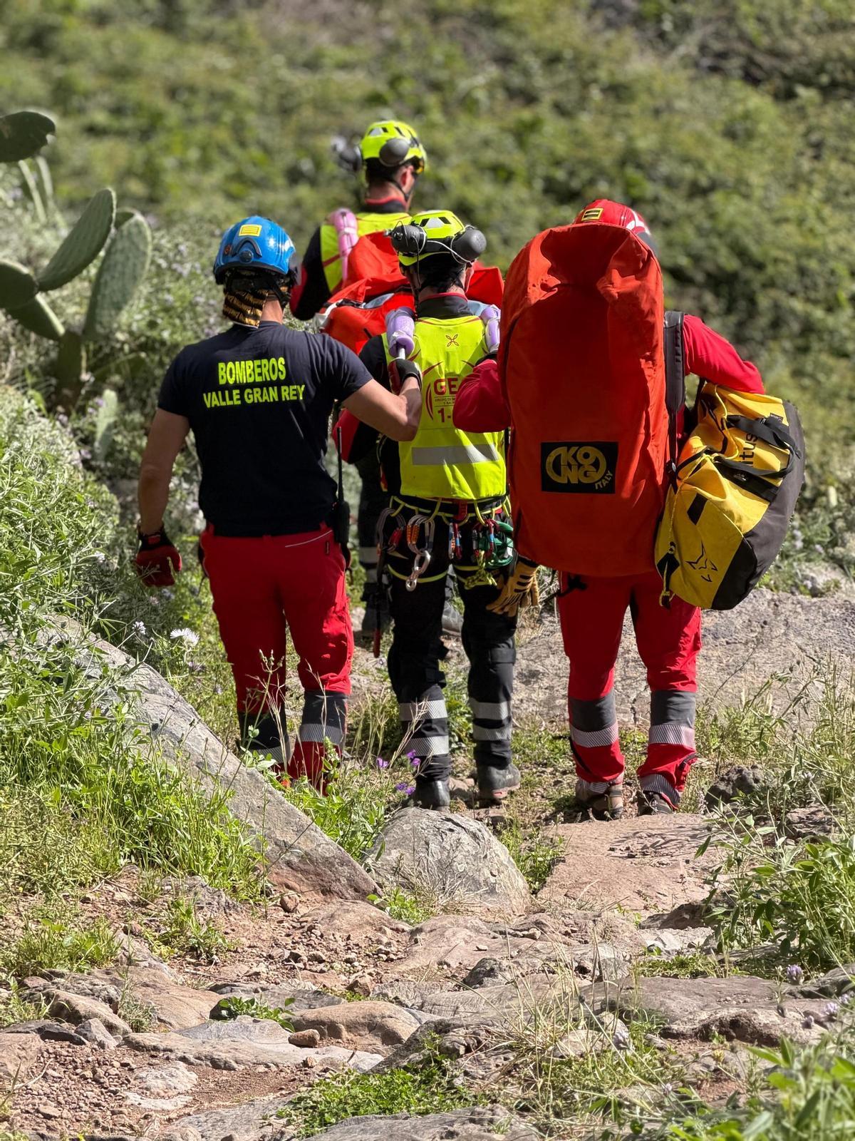 Un momento del rescate.
