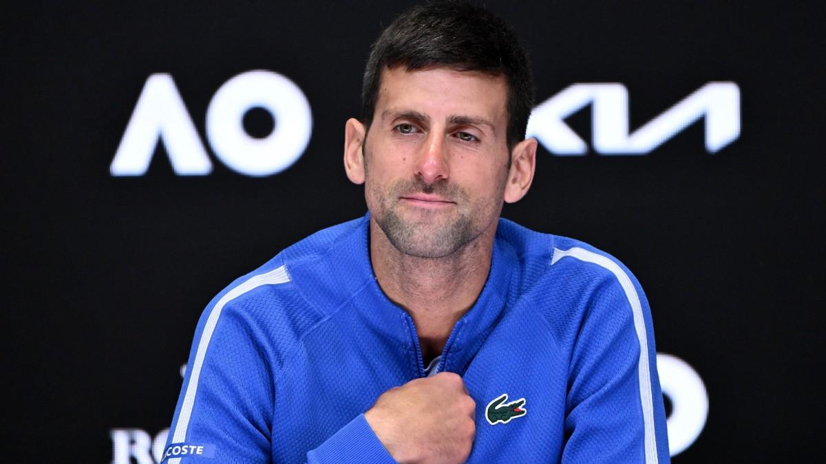 Djokovic, en la rueda de prensa del Open de Australia