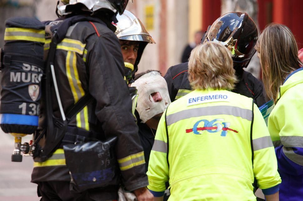 Incendio en una casa en San Antón