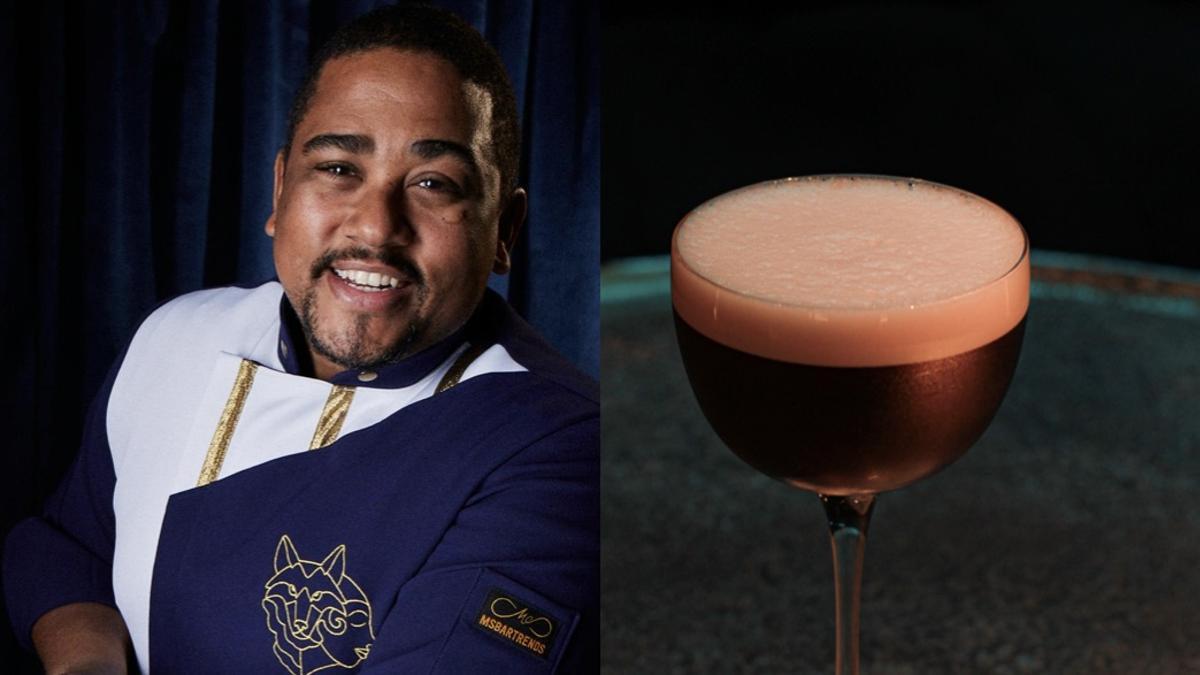 Frank Lola, con el Espresso Martini (sin alcohol) de LOVO Bar.