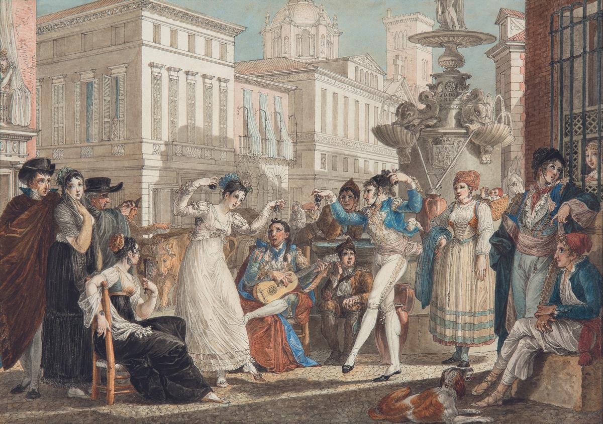 'Escena costumbrista' (1813), de Jean-Démosthène Dugourc.