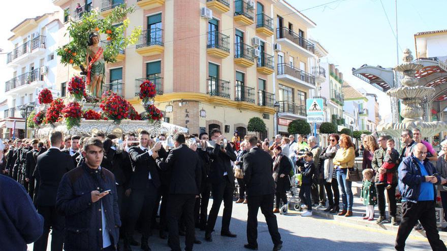 Imagen de la procesión del patrón de Alhaurín de la Torre.