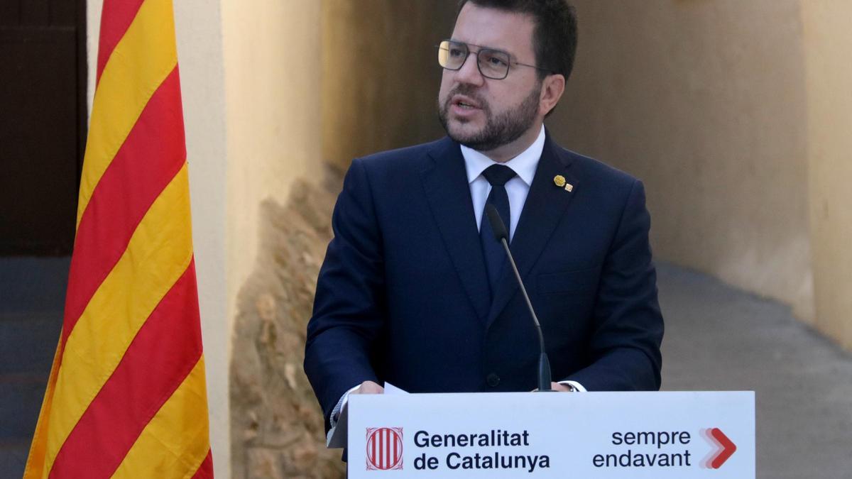 El 'president' de la Generalitat, Pere Aragonès, este fin de semana.