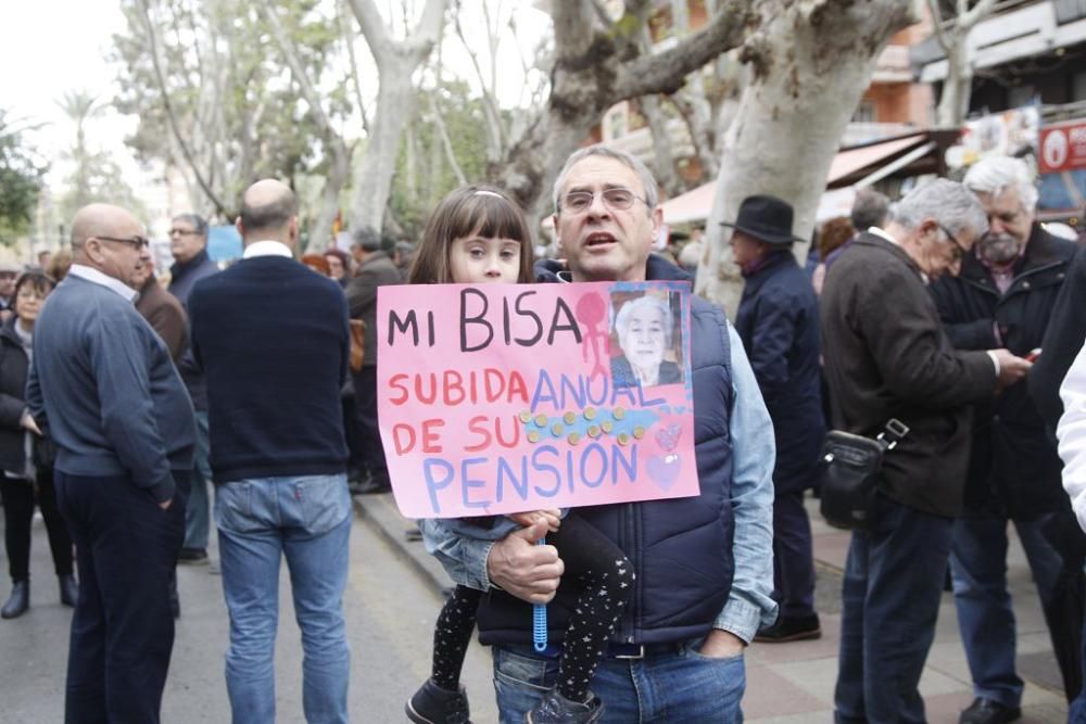 Manifestación por unas pensiones dignas en Murcia