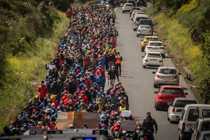 Manifestación en Tenerife contra las políticas migratorias