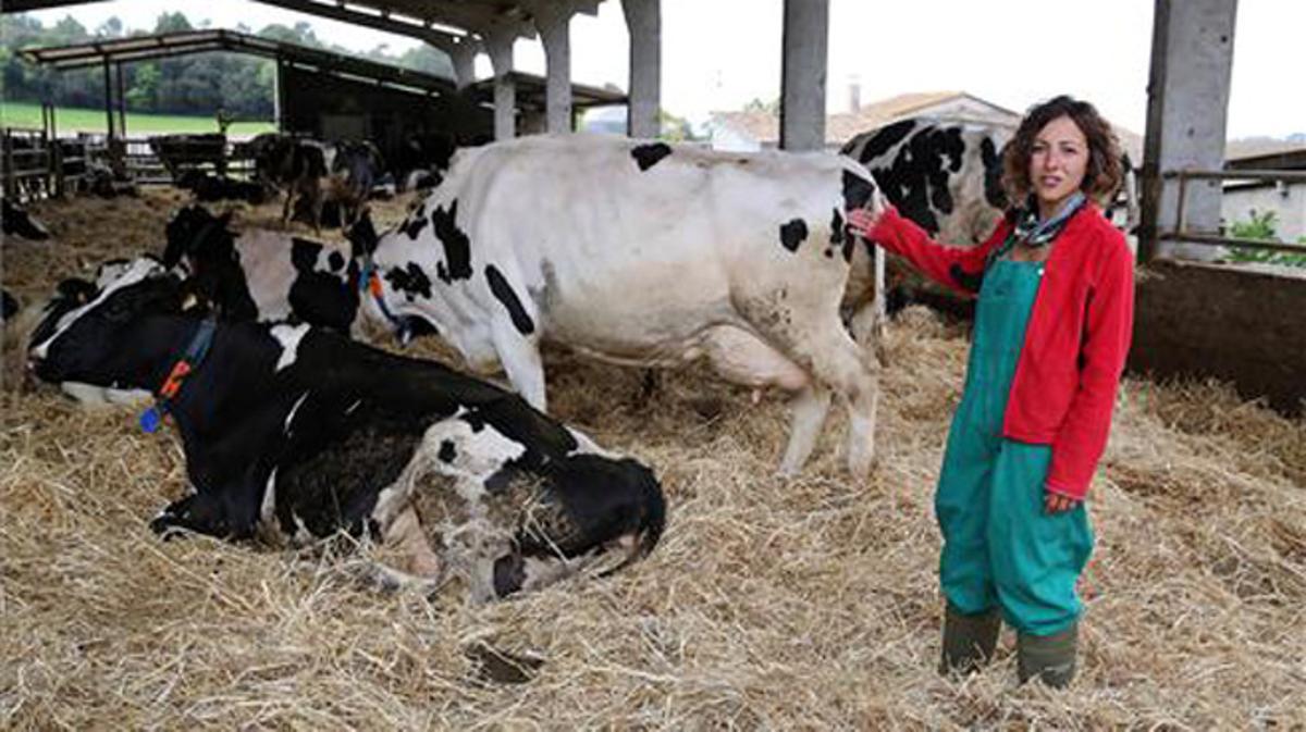 Joaquim Cassà i la seva filla Míriam, pagesos a Marata.