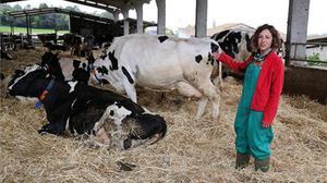 Joaquim Cassà i la seva filla Míriam, pagesos a Marata.