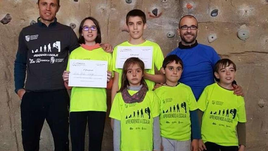 El equipo zamorano que debutó en competición de escalada.