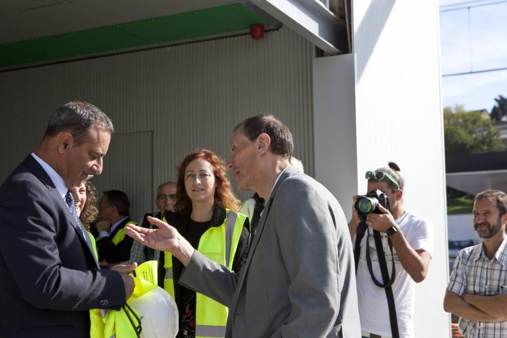 Visita del presidente del Adif a las obras del soterramiento de Feve en Langreo