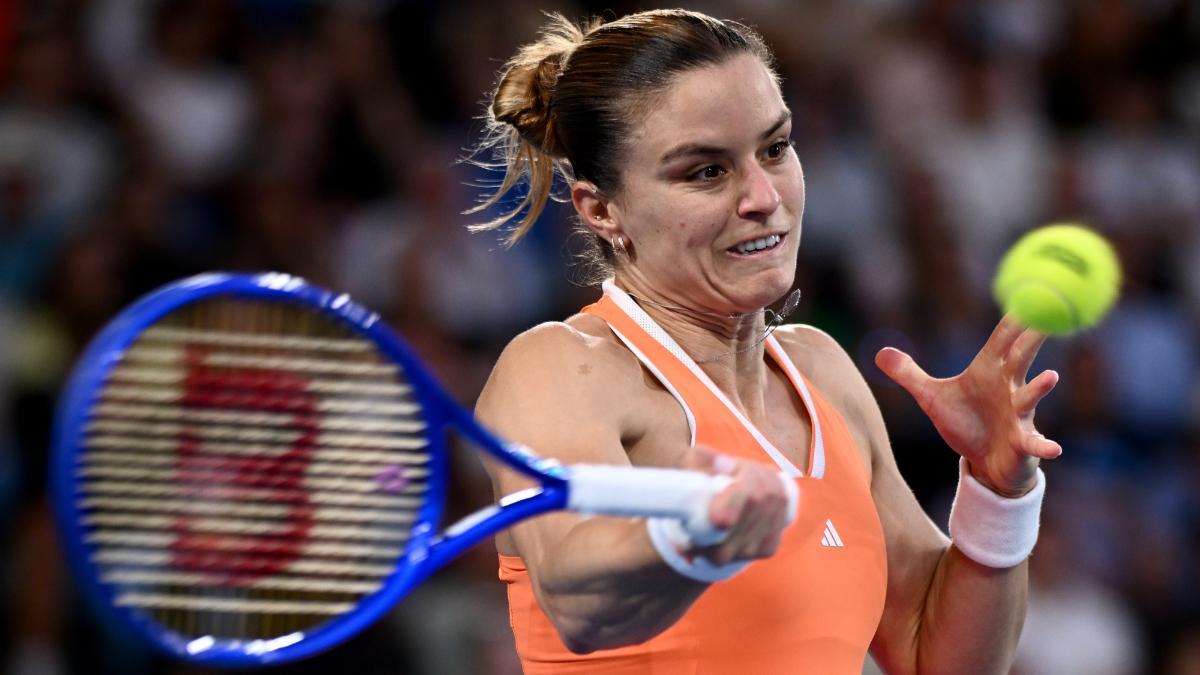 Sakkari durante su partido ante Swiatek