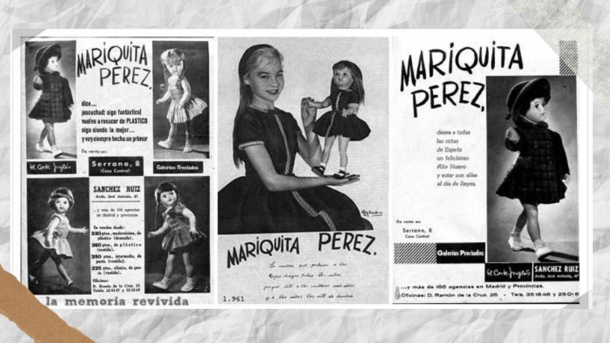 Anuncios de Mariquita Pérez durante la época franquista