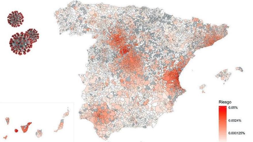 Mapa de las universidades de Zaragoza y Tarragona.