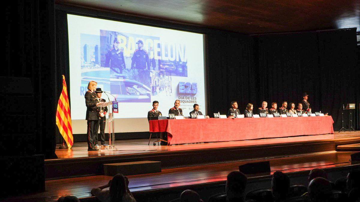 Imagen del acto de Mossos en Barcelona