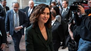 La presidenta de la Comunidad de Madrid, Isabel Díaz Ayuso, durante un encuentro con los presidentes de los parlamentos regionales de 13 comunidades autónomas, en la Real Casa de Correos, a 30 de enero de 2025, en Madrid (España). 30 ENERO 2025 Diego Radamés / Europa Press 30/01/2025. ISABEL DÍAZ AYUSO;Diego Radamés;category_code_new