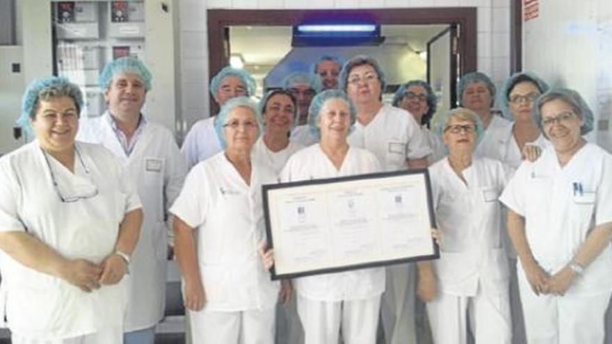 La cocina del hospital de Don Benito revalida su certificado de calidad