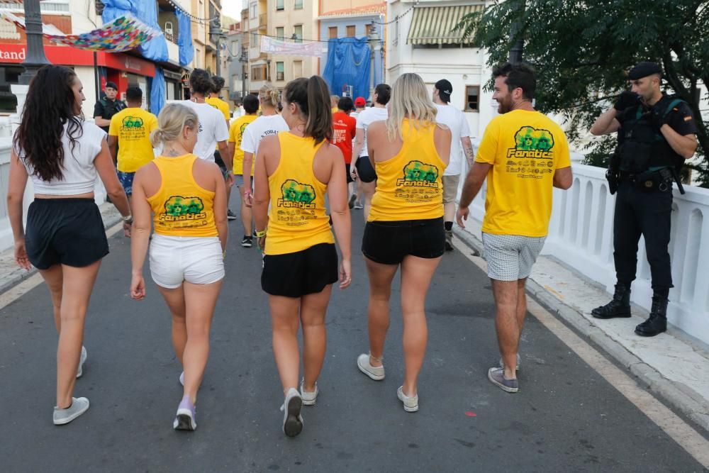 Momentos previos a la Tomatina 2018 en Buñol.