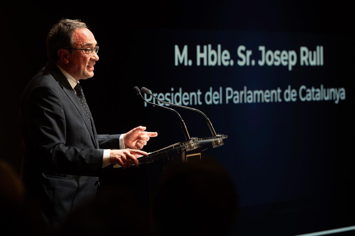 El president del Parlament, Josep Rull, en la celebración de los 120 años del RACC.