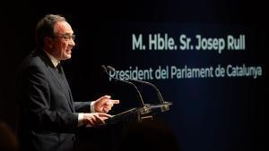 El president del Parlament, Josep Rull, en la celebración de los 120 años del RACC.