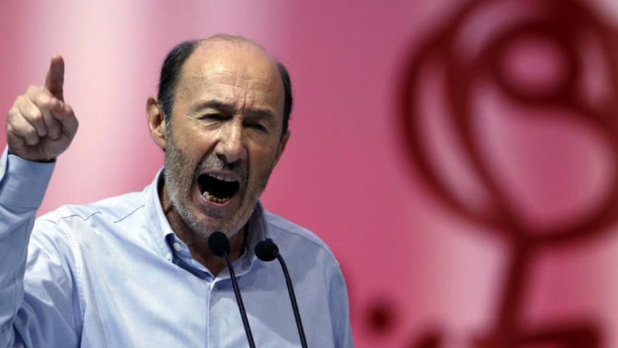 Pérez Rubalcaba, en un mitin