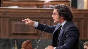 El secretario general de Vox, José María Figaredo, durante la celebración de una sesión extraordinaria del Pleno del Congreso de los Diputados, a 23 de julio de 2026, en Madrid (España).