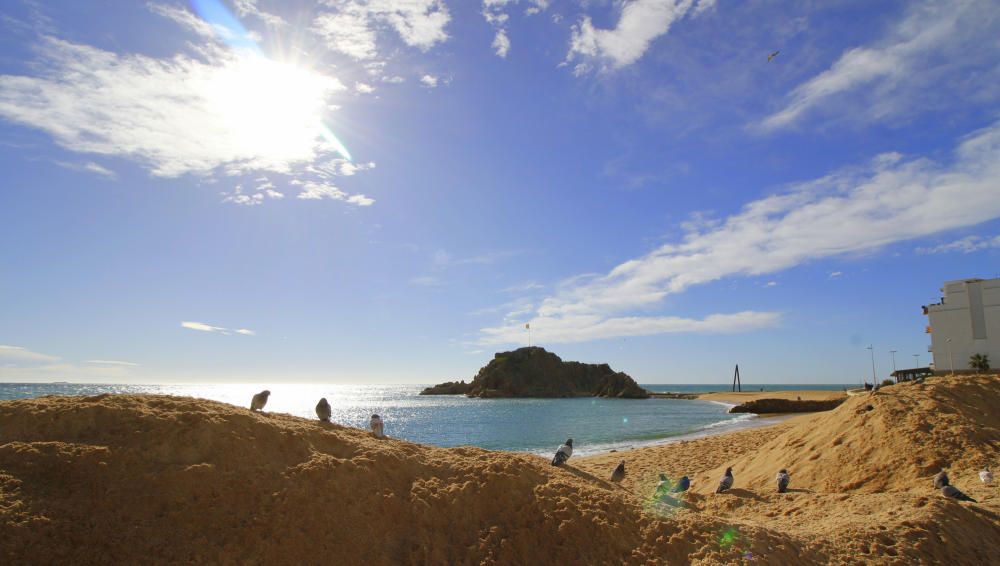 Les platges de Blanes després del temporal