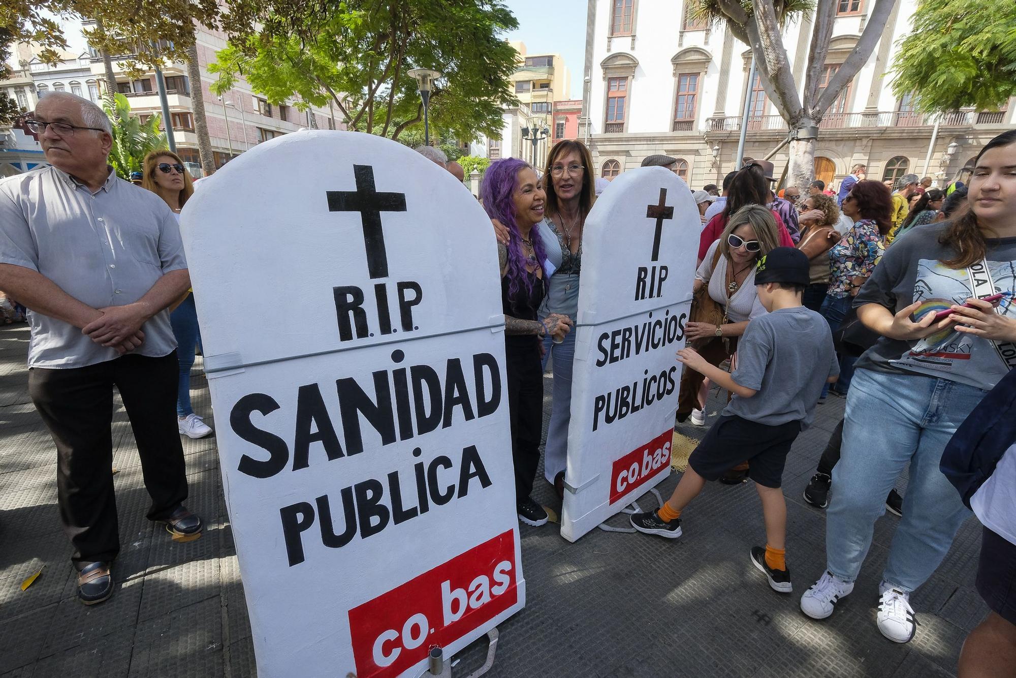 Manifestación en Gran Canaria en defensa de la sanidad pública