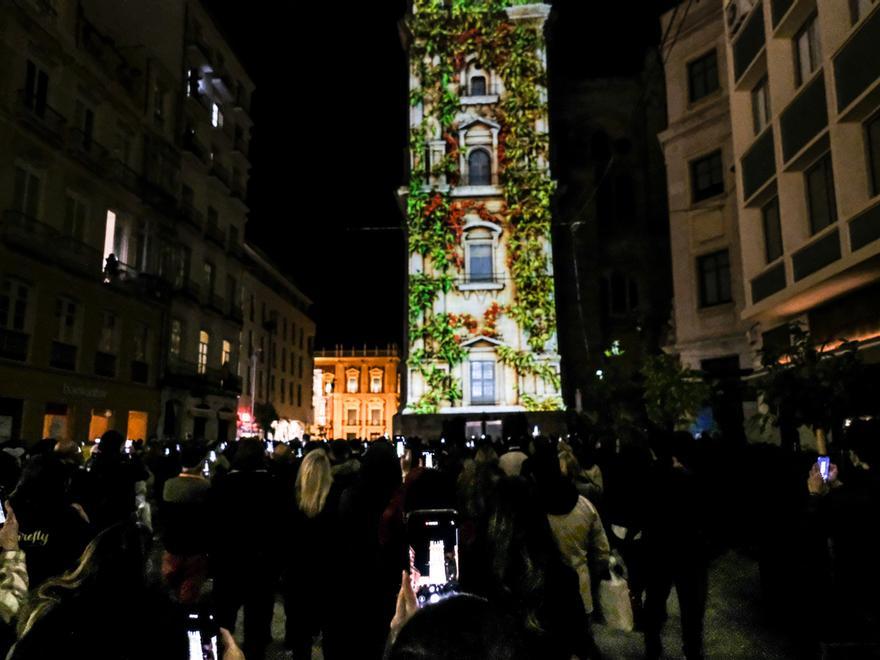 Vídeo mapping en la Catedral de Málaga | Luces de Navidad