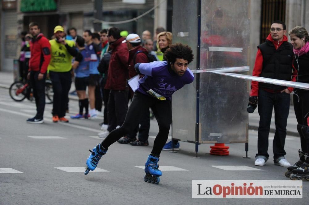 Murcia Maratón. Patinadores en carrera