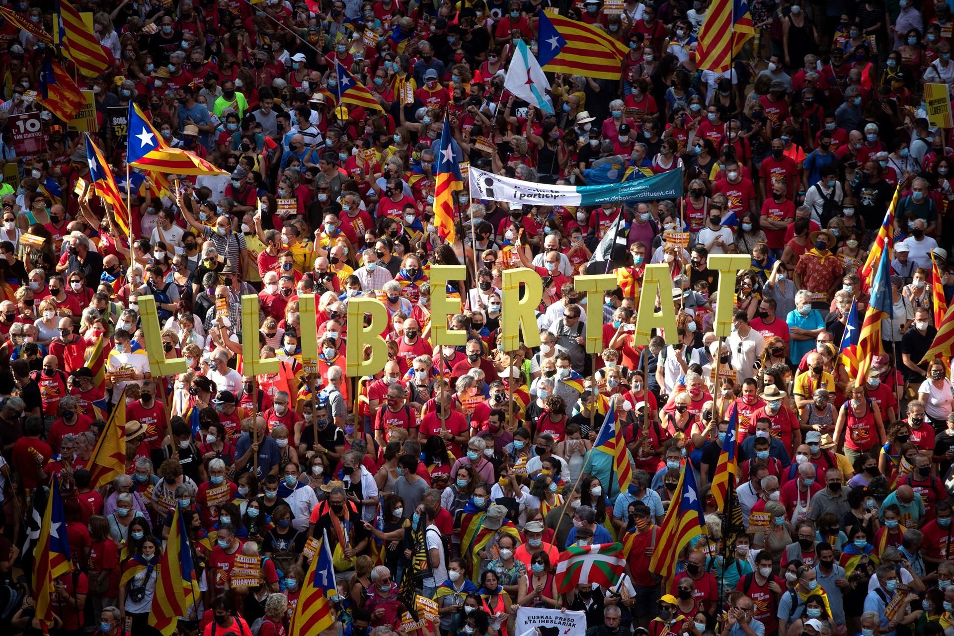 Manifestación independentista en Barcelona