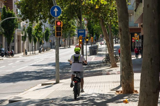 Barcelona eliminará un carril de tráfico de Ronda Guinardó para prolongar el carril bici hasta Vinyals